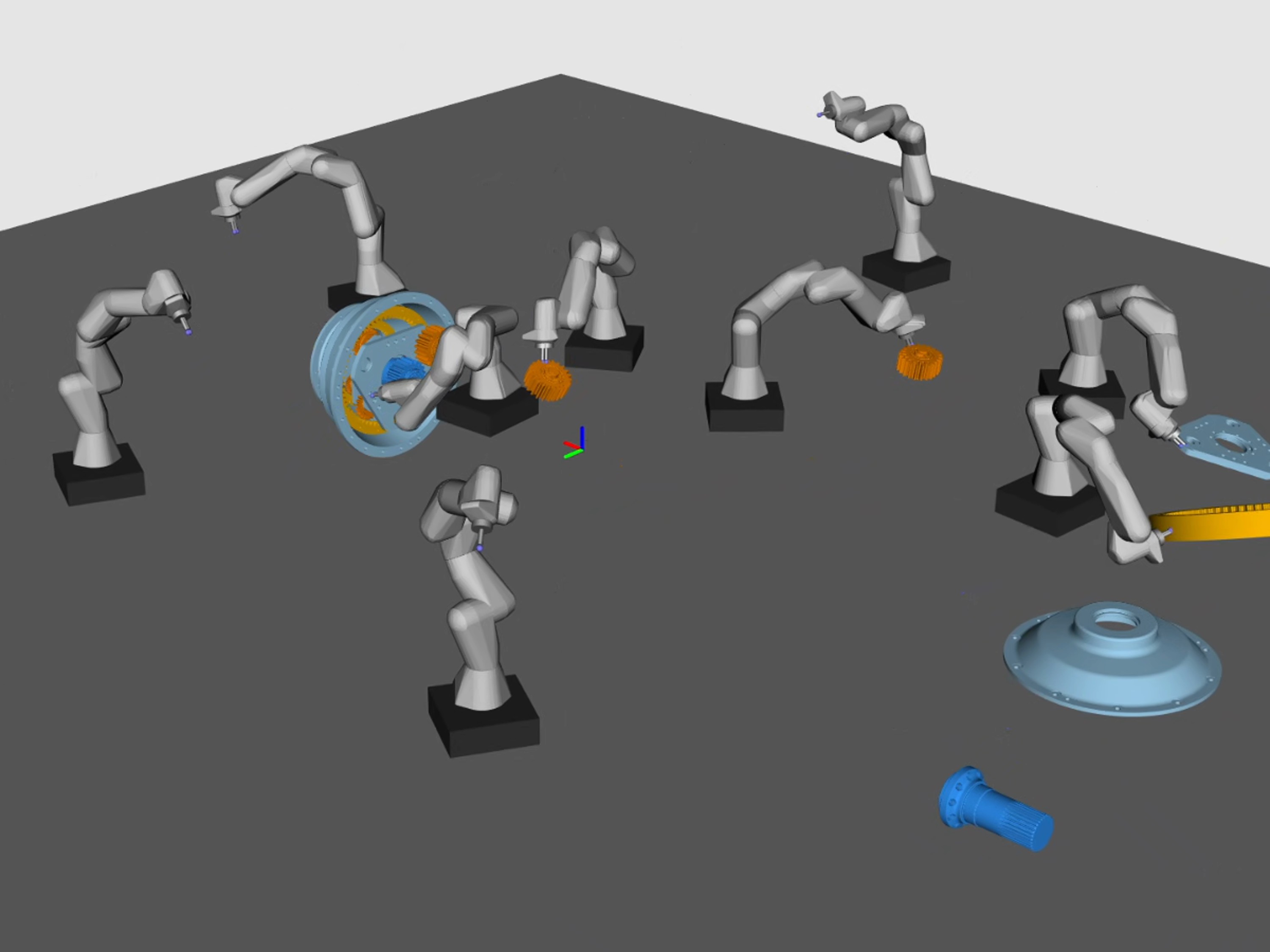 CoMuDi multi-robot disassembly simulation figure
