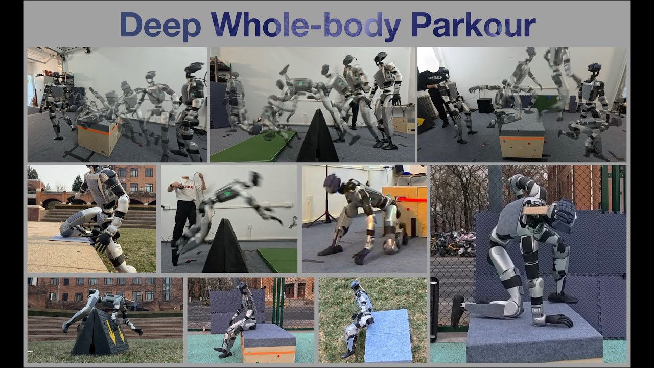 Deep Whole-Body Parkour montage of vaults, dive-rolls, and outdoor climbs