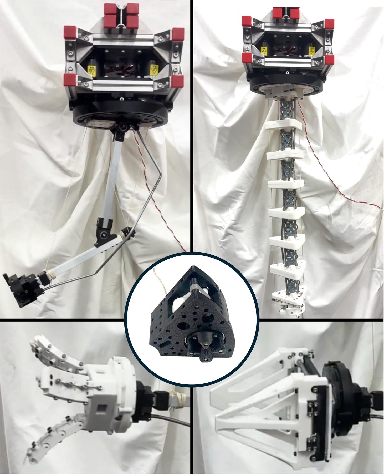 Detachable Wire Drive base with interchangeable arms and grippers