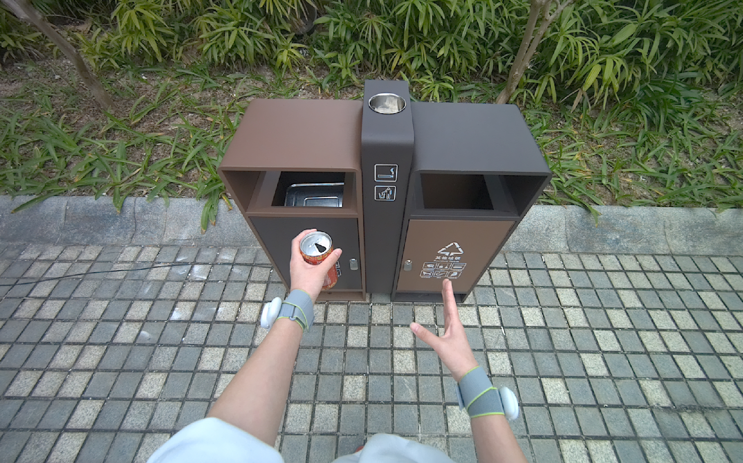 Egocentric human demonstration collection in diverse environments