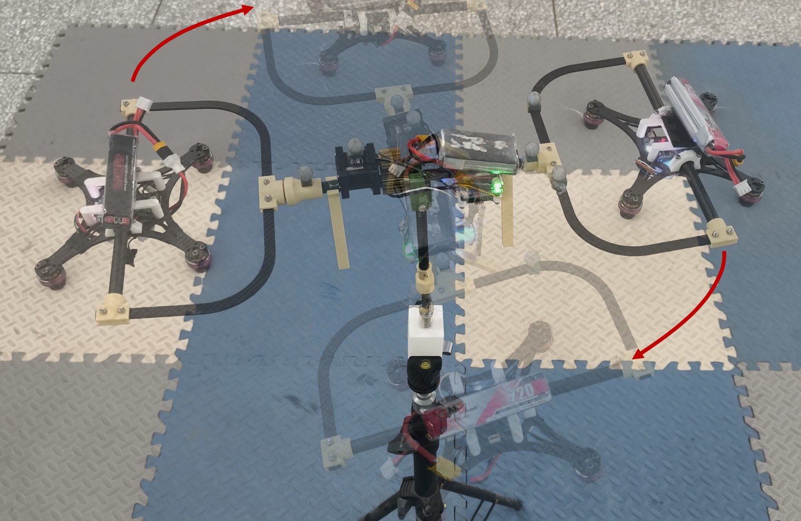FAM-DQ driving a screw with overlaid rotation arrows