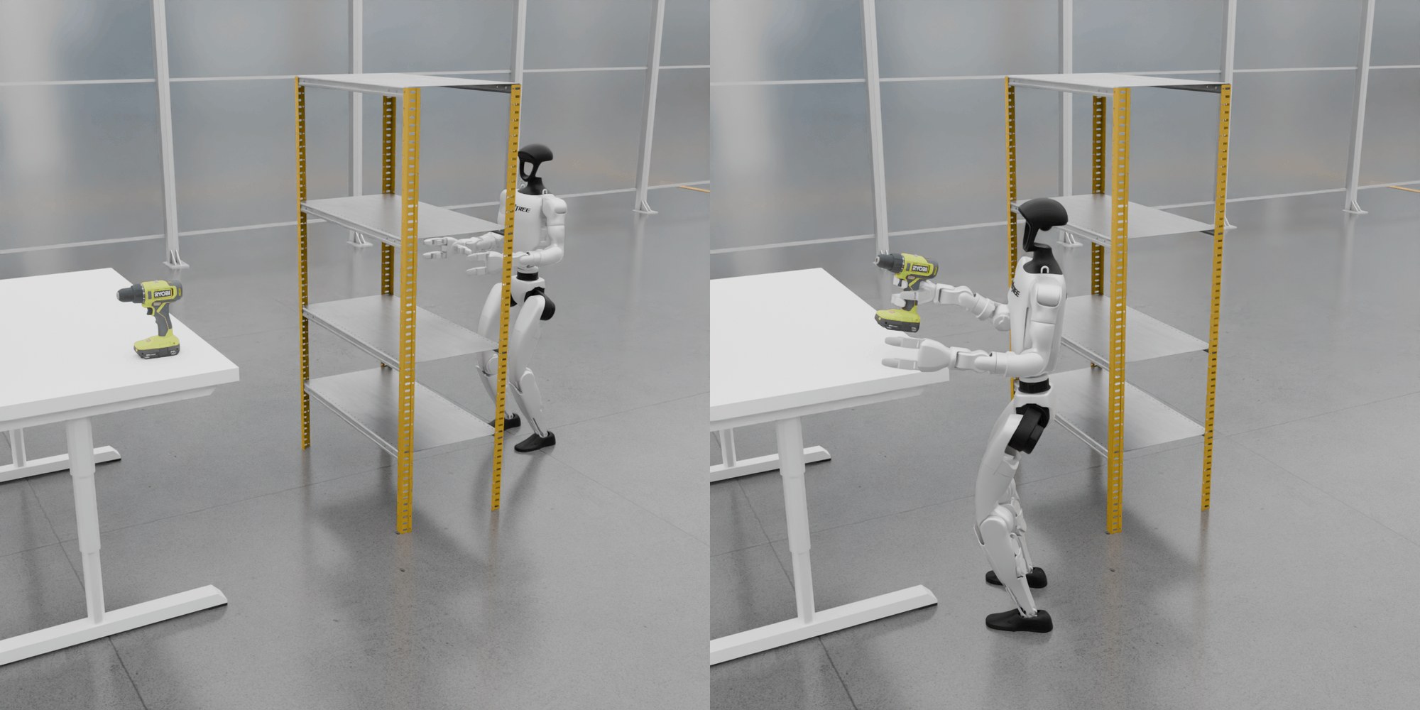 Obstacle-aware drill pick task snapshots for HumanoidMimicGen