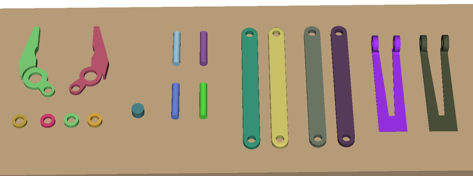 Fetch placing disassembled parts on a table